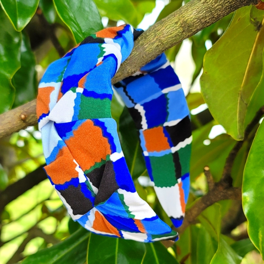 Let's Patch It Up Abstract Ruffled Headband